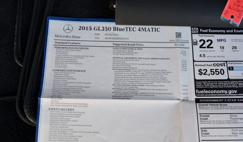 2015 MERCEDES GL350 BLUETEC full