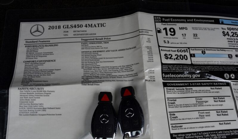2018 MERCEDES BENZ GLS450 4MATIC PREMIUM full