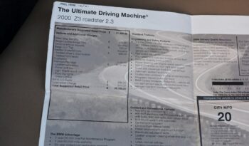 2000 BMW Z3 ROADSTER SPORT MANUAL TRANSMISSION full