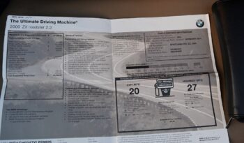 2000 BMW Z3 ROADSTER SPORT MANUAL TRANSMISSION full