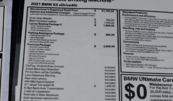 2021 BMW X5 XDRIVE40I 3RD ROW SEAT full